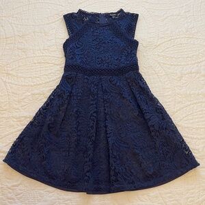 Zunie Girls Sleeveless Lace Fit & Flare Dress  Size 7